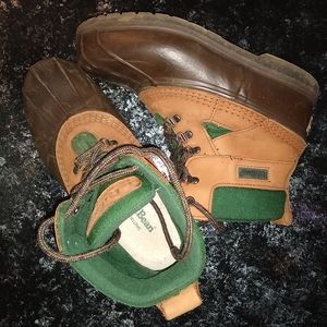 LL Bean Womens Leather Lace ⬆ Hiking Snow Boots Br